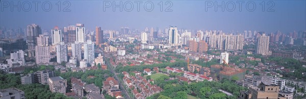 Bird's view of Yangpu District,Shanghai,China