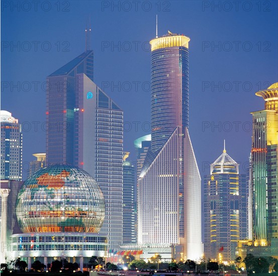 Nightscape of Pudong,Shanghai,China