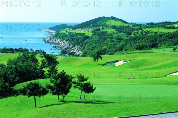 The golf course in Weihai,Shandong Province,China