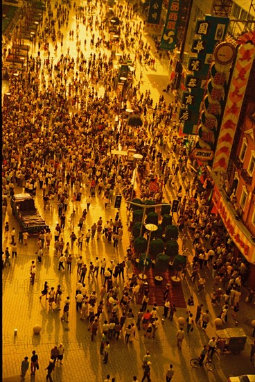 People walking on the Nanjing Road of Shanghai,China