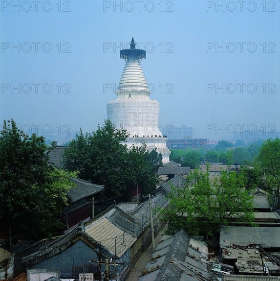 The white pagoda of De Witte Dagoba Tempel,Beijing,China