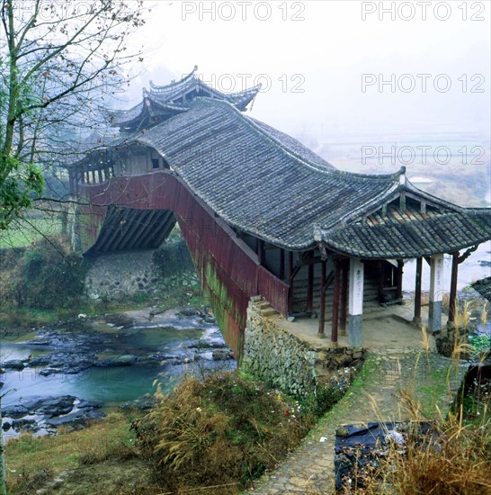 The corridor bridge of Taishun,Zhejiang Province,China