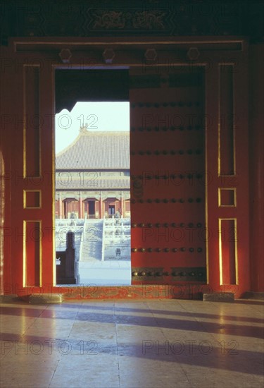 The red columns of the Forbidden City,Beijing,China