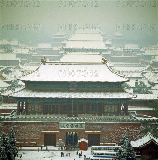 Forbidden City in snow,Beijing,China