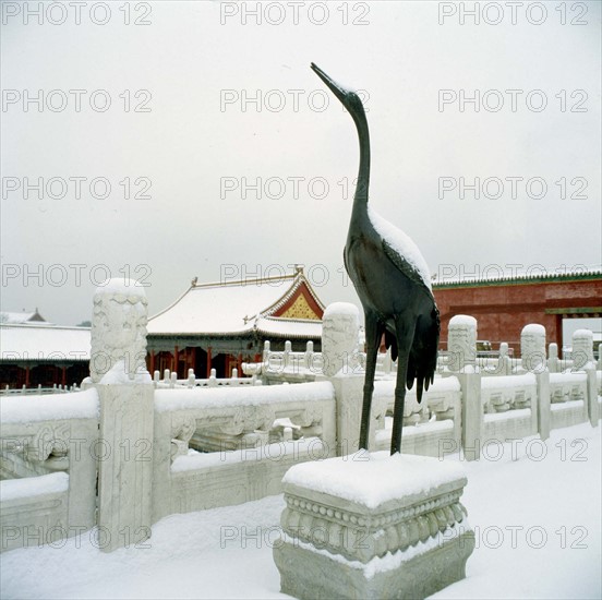 Forbidden City in snow,Beijing,China