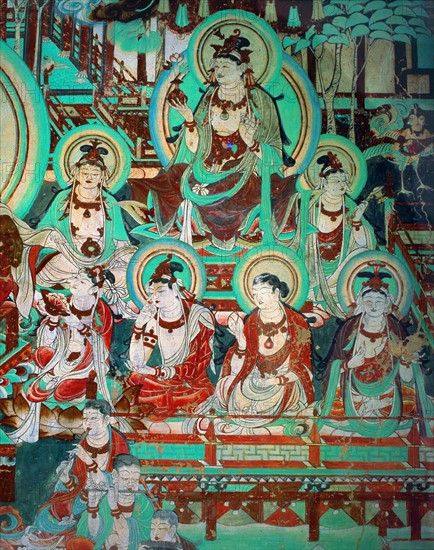 The Cave 25 of Yulin Grottoes from Tang Dynasty,Shaanxi Province,China