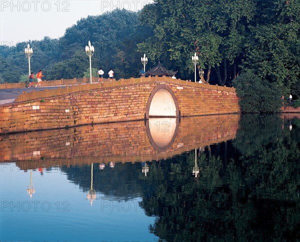 The Xiling Bridge over the West Lake,Hanzhou,Zhejiang Province,China