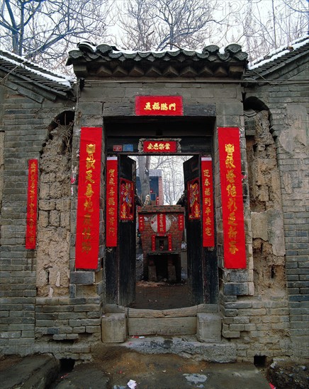 Festival atmosphere around a local house,Luoyang,Henan Province,China