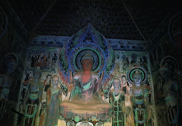 Buddha Statues at Mogao Grottoes,Dunhuang,Gansu Province,China