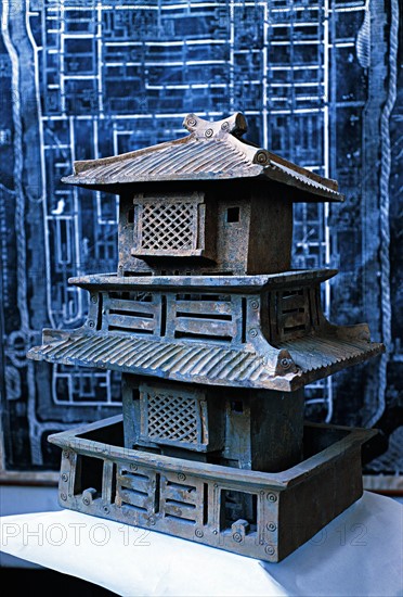 A pottery Building dated from East Han Dynasty,China