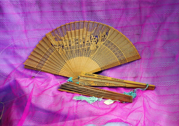 A sandalwood fan from ancient China