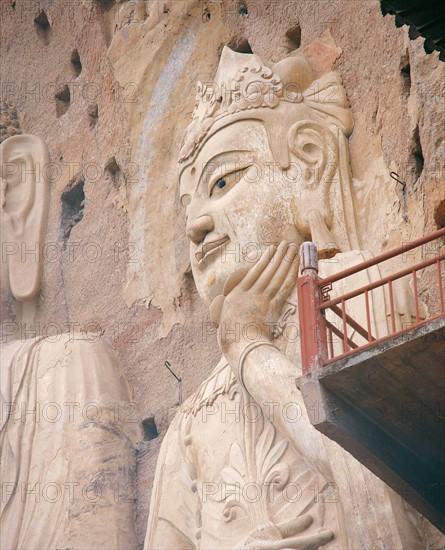 Buddha statue of Maijishan Cave in Tianshui,Gansu,China