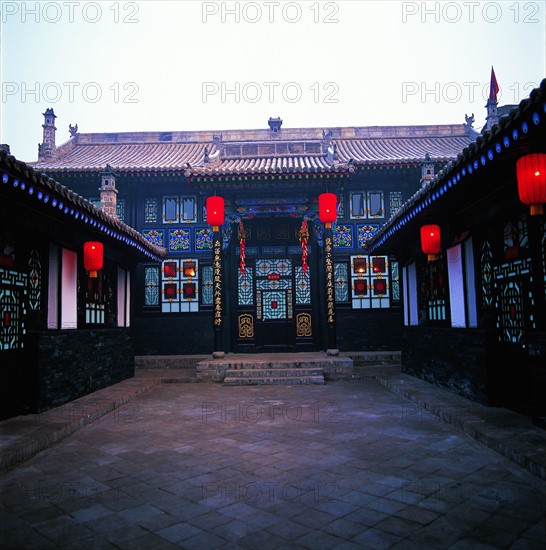 Typical courtyard of Shanxi residential house, Shanxi,China