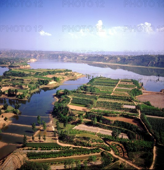 Sanmenxia reservior on Yellow River,Henan,China