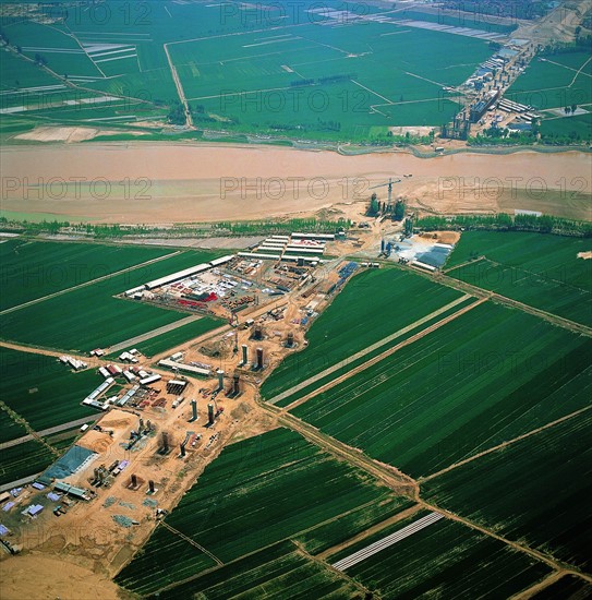 Yellow river in Zhongwei,Ningxia,China