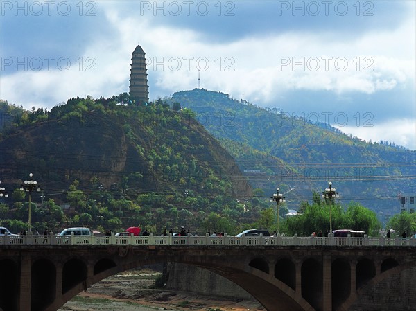 Pagoda Hill in Yan'an,Shanxi,China