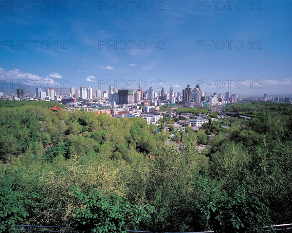 Distant view of Urumqi city,Xinjiang,China