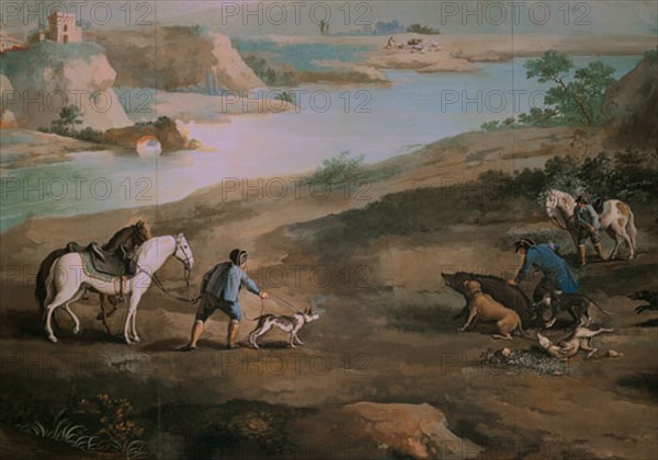 Velasquez, Le roi Charles IV et Godoy lors d'une partie de chasse