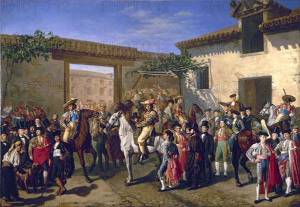 Castellanos, Cour avec chevaux sur l'ancienne plaza de Toros de Madrid