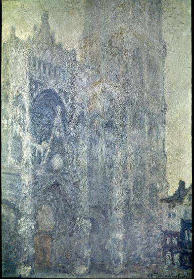 Monet, La cathédrale de Rouen. Le portail et la tour Saint-Romain, effet du matin