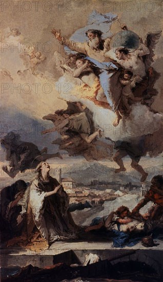 Tiepolo, Santa Tecla suppliant pour le fléau