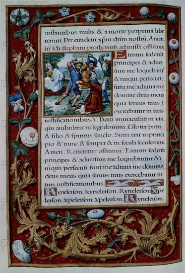 Charles V's codex : martyr of Saint Stephen