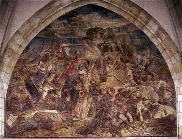 Rethel, Fresco with scenes of Charlemagne's life