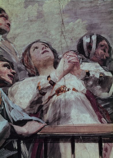 Goya, Detail of the painting of the dome