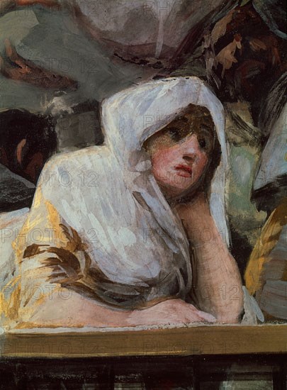 Goya, Detail of the painting of the dome