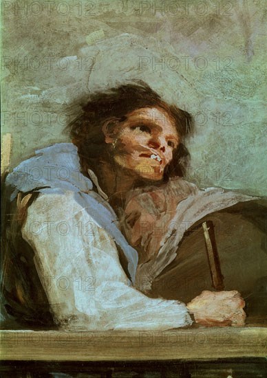 Goya, Detail of the painting of the dome