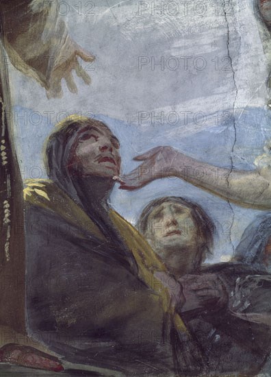 Goya, Detail of the painting of the dome