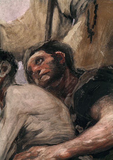 Goya, Detail of the painting of the dome