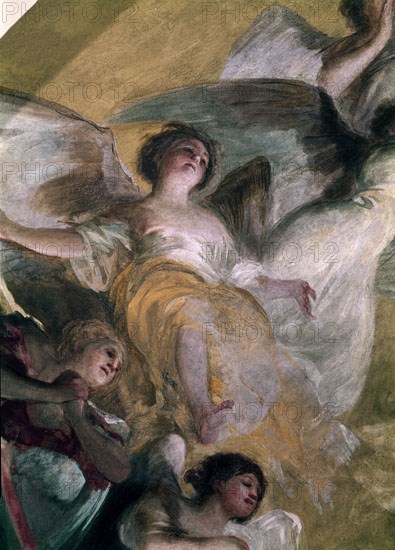 Goya, Detail of the painting of the dome