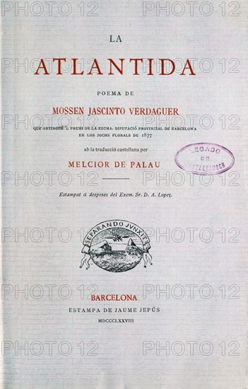 Cover of "La Atlantida"  by Verdaguer