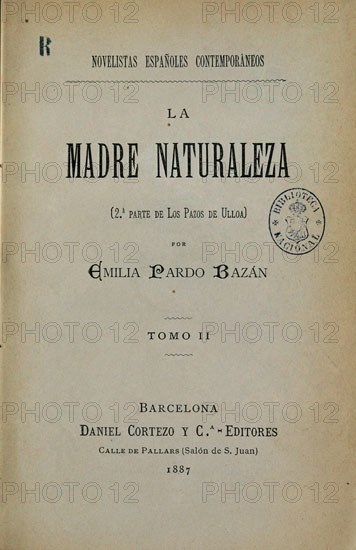 Cover of "Mother Nature" by Pardo Bazan