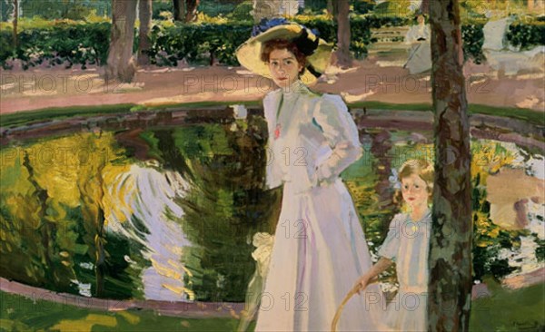 Sorolla, Marie dans les jardins de la Granja