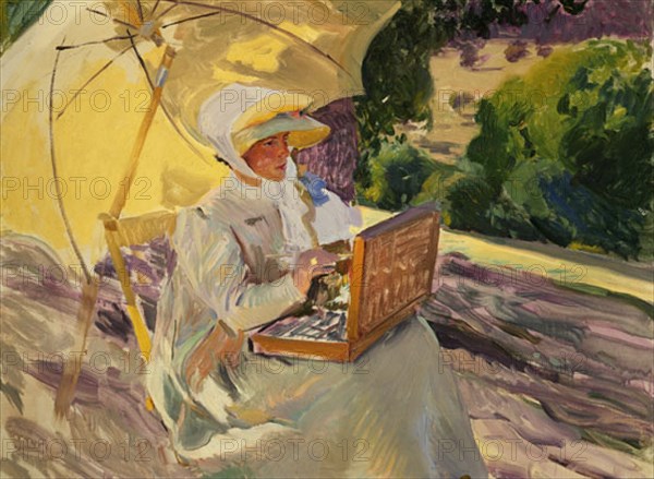 Sorolla, Marie peignant dans le Pardo