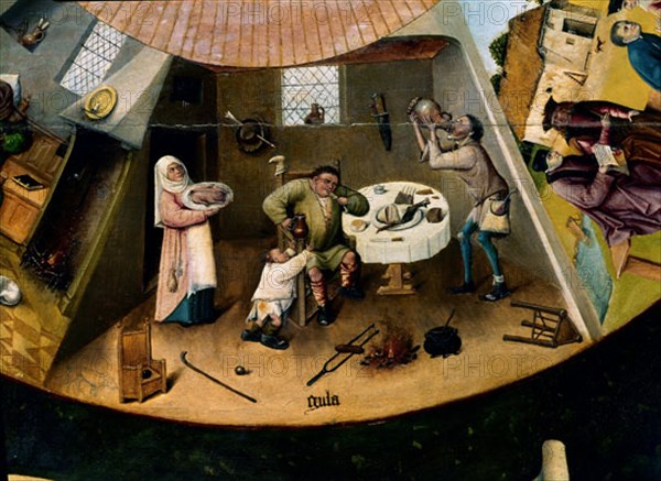 Bosch, Plateau de table des Sept Pêchés Capitaux (détail)