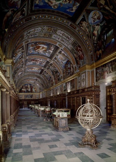 View of the library of the Escorial