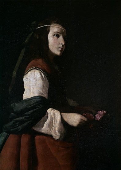 Zurbaran, Sainte Casilde enfant (détail)