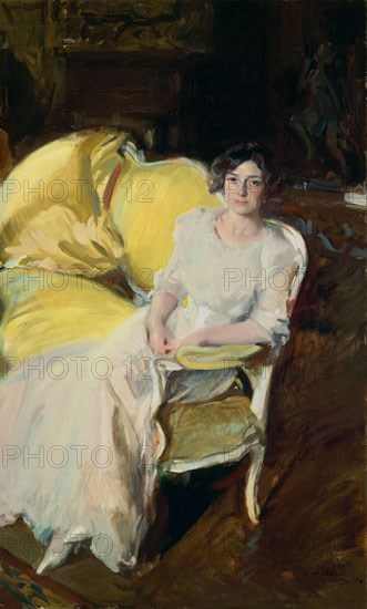 Sorolla, Clotilde Seated on the Sofa