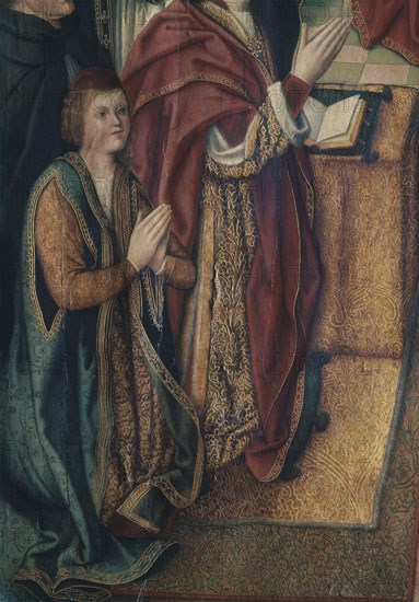 Anonyme espagnol, La Vierge des rois catholiques (détail)