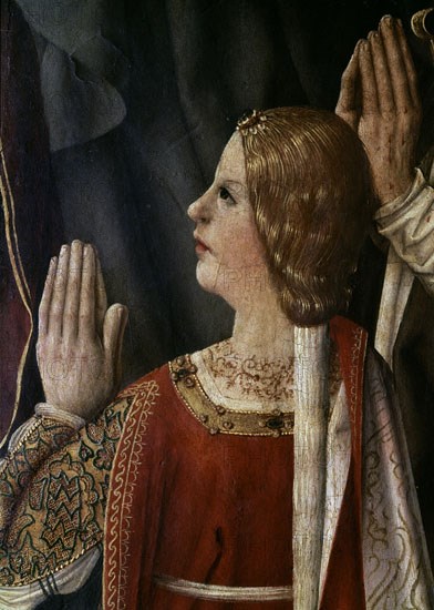 Anonyme espagnol, La Vierge des rois catholiques (détail)