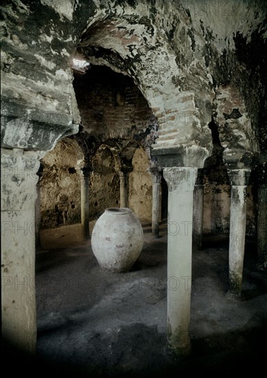 View of one of the rooms of the Arab baths in Palma