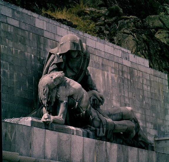 The Mercy on the basilica of the Valle de los Caidos' door