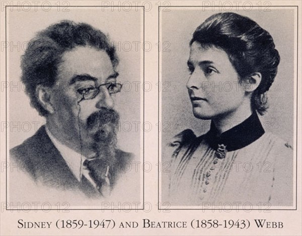 Sydney Webb (1859-1947) et Béatrice Webb (1858-1943)