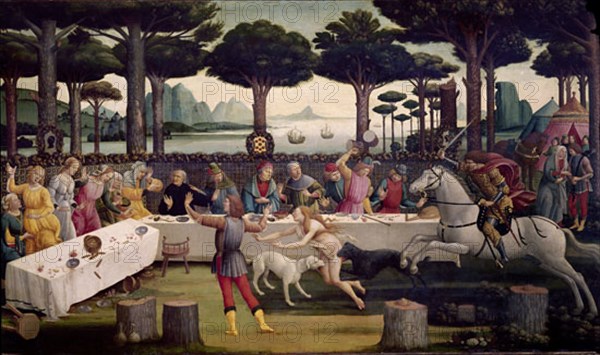 Botticelli, History of Nastagio degli Onesti (painting III)