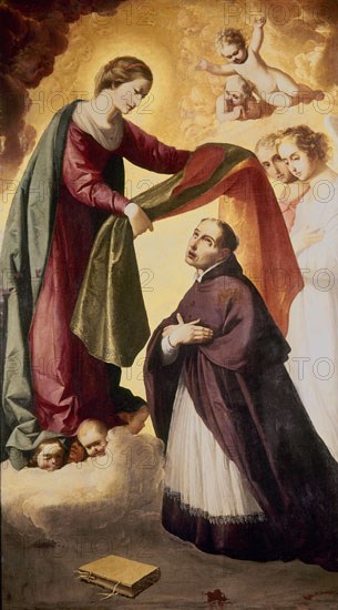 Zurbaran, Imposition de la chasuble à Saint Ildefonse