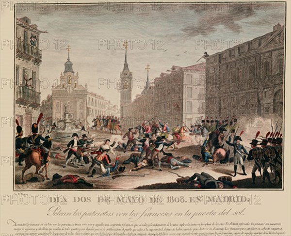 2 mai 1808, bataille avec les Français à la Puerta del Sol