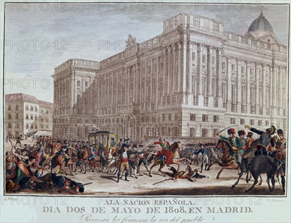 Enguinados, Deux mai 1808, les Français provoquent la colère du peuple